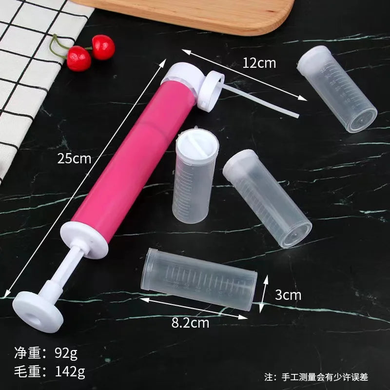 Cake Coloring Tools - Manual Airbrush for Baking Decoration, Cupcakes, Desserts, and Mousse - Kitchen Pastry Spray Gun and Sandblasting Accessories