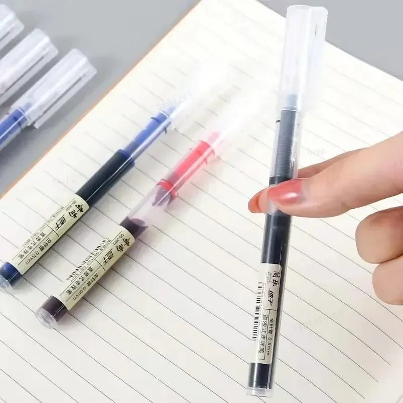 10pcs Needle Tip Gel Pens - High Quality Liquid Ink Ballpoint Pens for School Office Writing & Kawaii Stationery