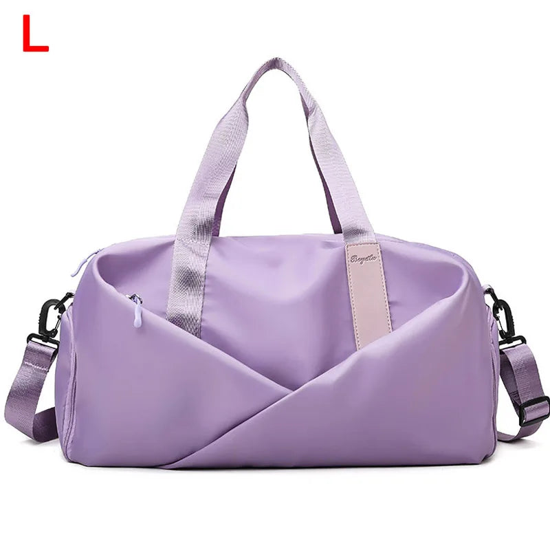 Women's Sports Gym Bag - Travel Dry Wet Tote, Multifunctional Weekend Duffle for Fitness, Yoga & Swimming