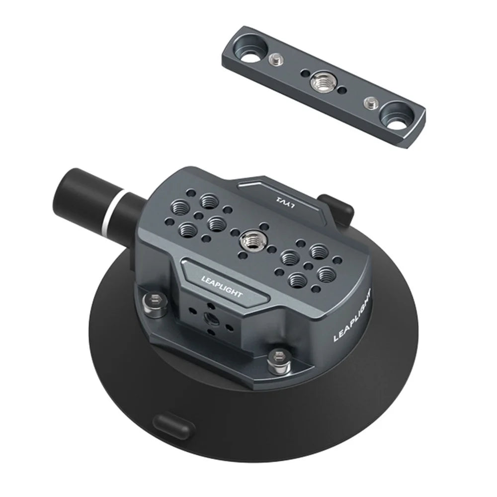 Hand Pump Suction Cup Camera Mount – 360° Adjustable Holder with NATO Clamp for GoPro, Insta360, DSLR & Action Cameras (1/4" & 3/8")