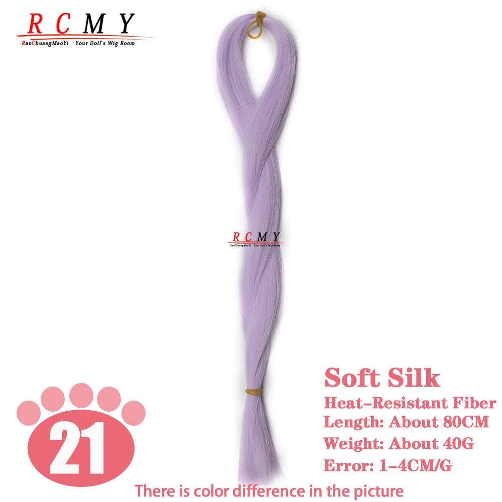 RCMY BJD/SD Doll Wig - Soft Blue Heat-Resistant Silk Synthetic Hair for 1/3, 1/4 & 1/6 Dolls