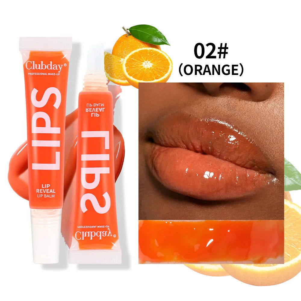Clubday 9-Color Lip Balm Set – Moisturizing Fruit Lip Oil with Mirror, Long-Lasting Hydrating Lip Gloss