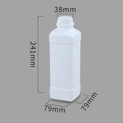 1000mL HDPE Refillable Plastic Bottle with Lid — Food Grade, Leakproof Container for Liquids, Agriculture & Pesticides, 1PCS