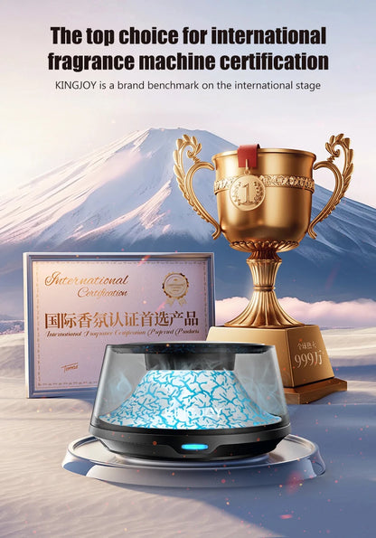 Solar Car Electric Aromatherapy Diffuser – AI Adjustable, Simulated Glacier Color, Alcohol-Free for Car, Home, Bedroom Gift