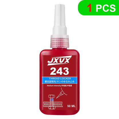 Threadlocker 243/271 Adhesive Sealant - Blue Medium-to-High Strength, Oil & Heat Resistant