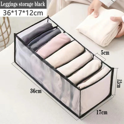 Organizer Storage Boxes for Panties & Socks – Wardrobe Divider for Pants, Underwear, Bras, Jeans & Clothes