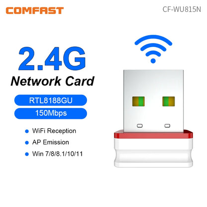 Comfast WiFi 6 USB Adapter – Mini Wireless Dongle Network Card for PC & Laptop 600Mbps