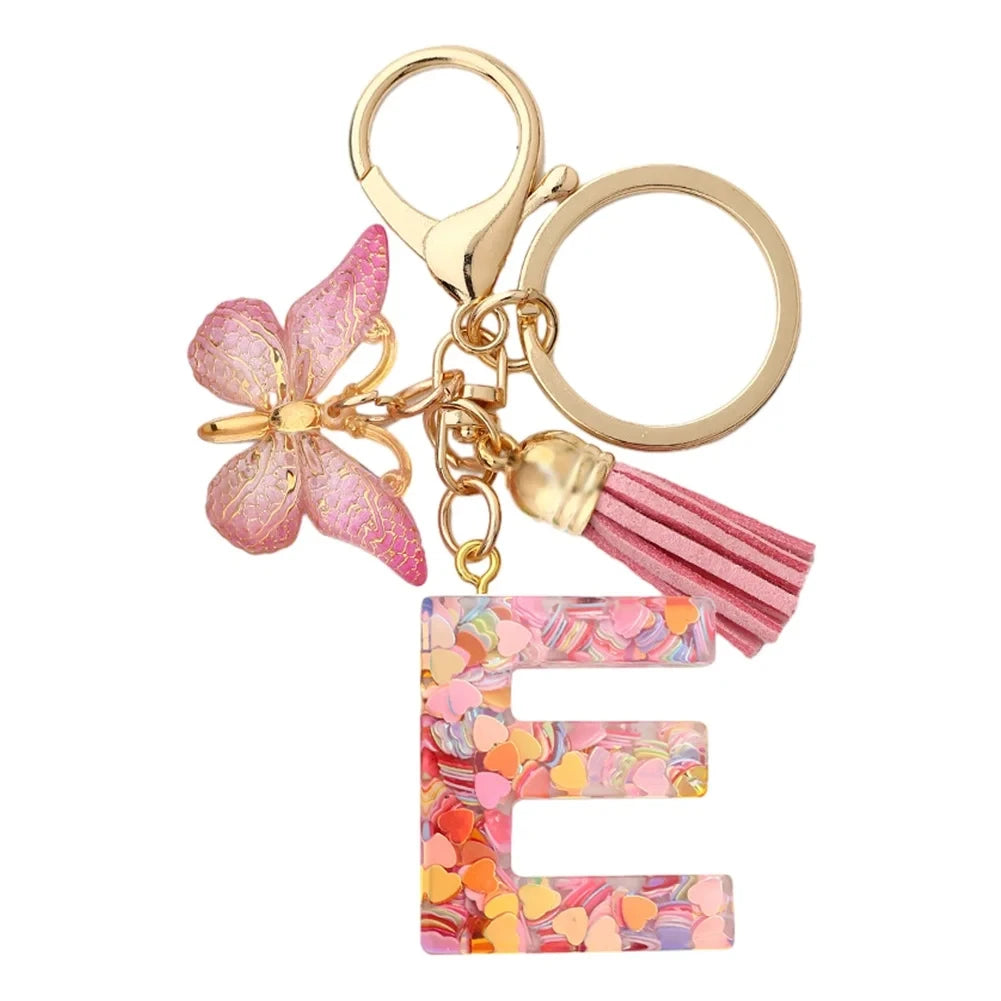A-Z Letter Keychain - Personalized Metal Initial Pendant for Women, Car Keys & Bag Accessories