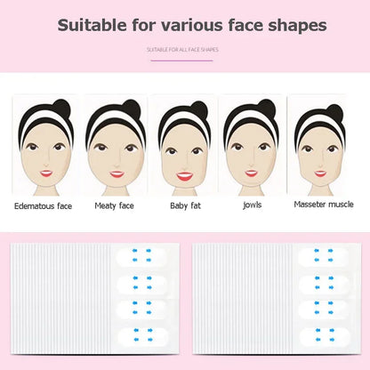 10–30 Sheet V-Shape Face Lifting Stickers – Invisible Breathable Makeup Tape for Chin Contouring and Facial Styling