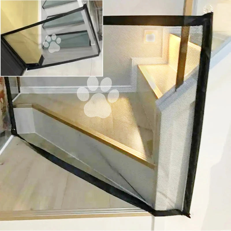 Portable Folding Pet Barrier Fence – Breathable Mesh Safety Fence for Cats & Dogs