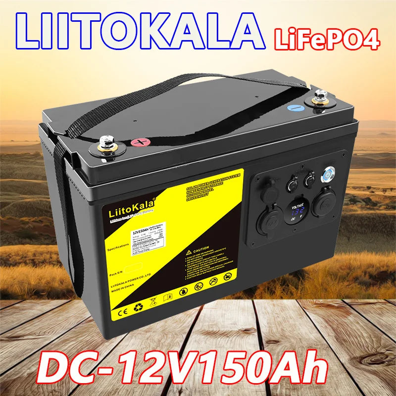 LiitoKala LiFePO4 Battery - 12V Lithium Battery 90Ah-300Ah For RV, Camper, Golf Cart, Off-Road & Off-Grid Power