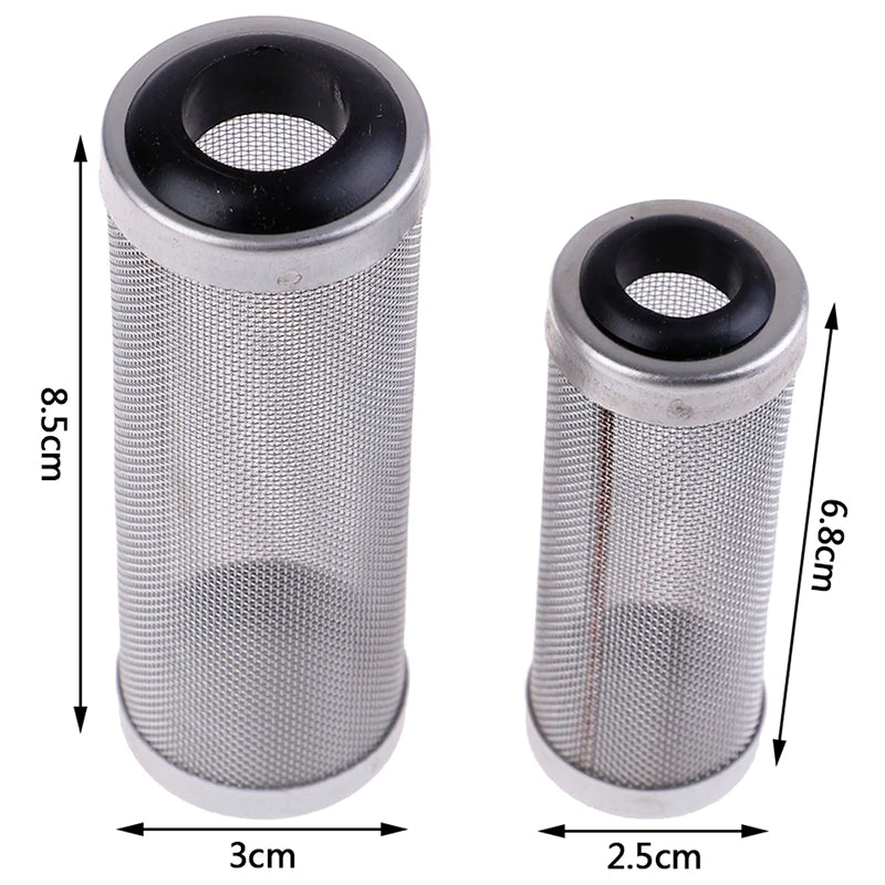 12/16mm Aquarium Inflow Inlet Filter – Stainless Steel Mesh Net Guard, Fish Tank Intake Strainer & Prefilter Cover
