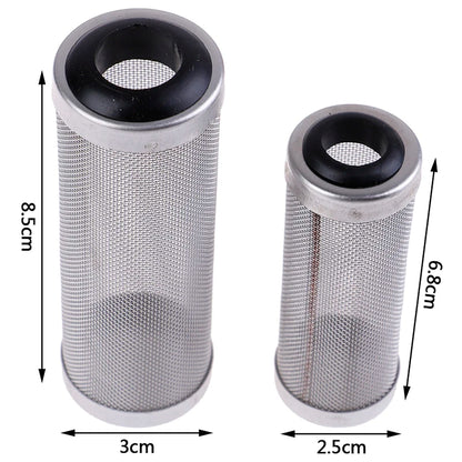 12/16mm Aquarium Inflow Inlet Filter – Stainless Steel Mesh Net Guard, Fish Tank Intake Strainer & Prefilter Cover
