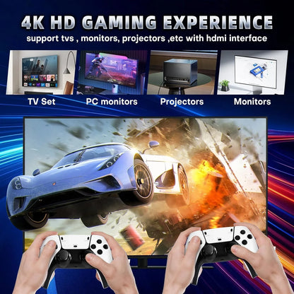 128GB M15 4K Game Stick Console – Wireless Dual Gamepads, 40,000+ Retro Arcade Games, HD Plug & Play TV Video Game System (Two-Player)
