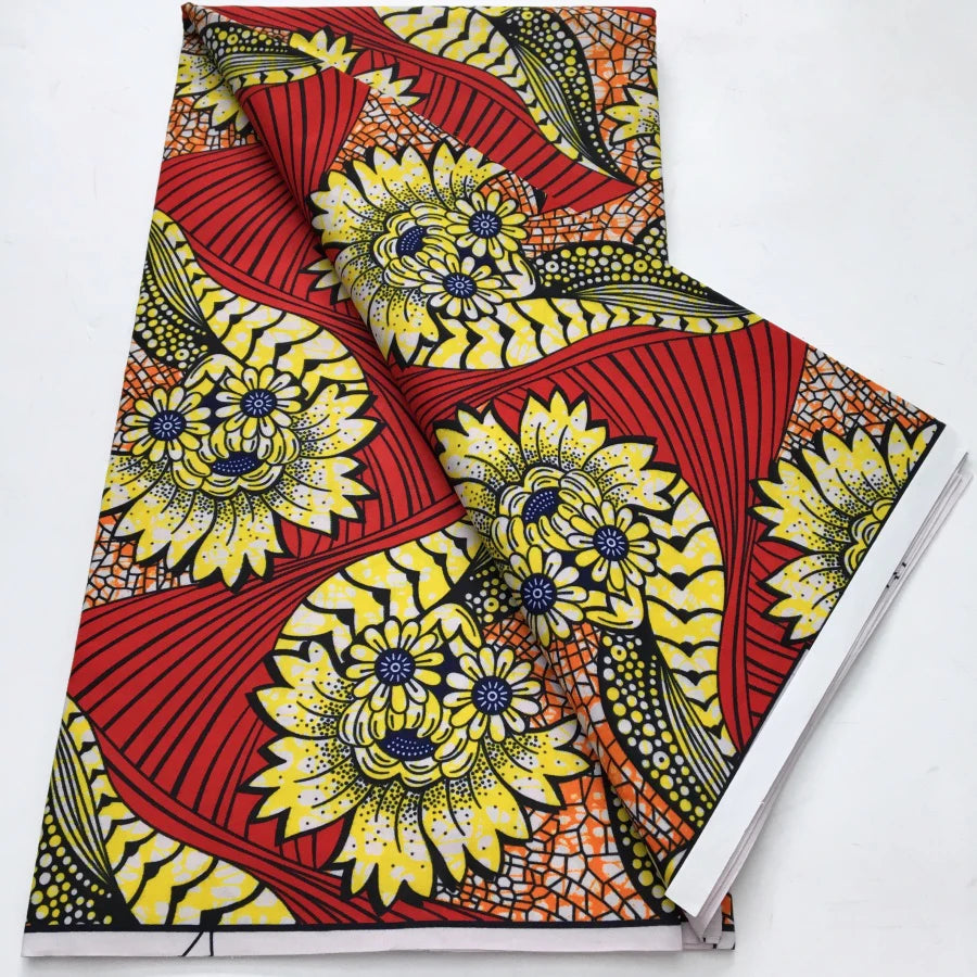 African Wax Print Fabric - Nigerian Ankara Batik Dutch Fabric for Women’s Dresses & Sewing Materials