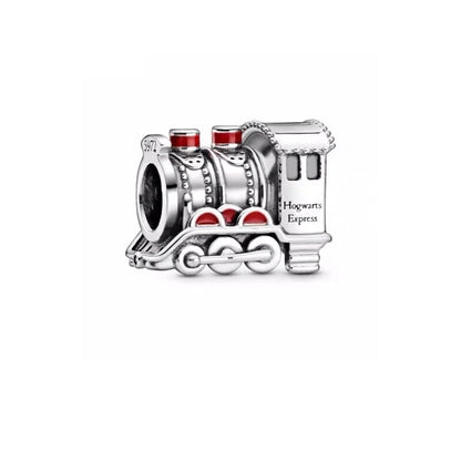 925 Sterling Silver Magic Fan Charm Beads - European Bracelet Charms with Wizard, Train, and Pigeon Designs for Collectors and Gifts