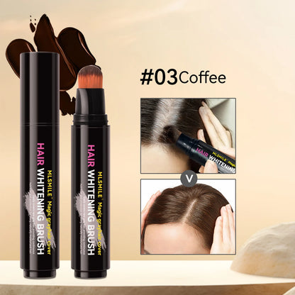 4-Color Hair Dye Touch-Up Pen — Convenient Cream Stick for Covering White Hair, Disposable Local Hair Coloring