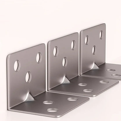 20-Piece Stainless Steel L-Shaped Corner Brackets - 90 Degree Right Angle Hardware for Cabinets & Furniture