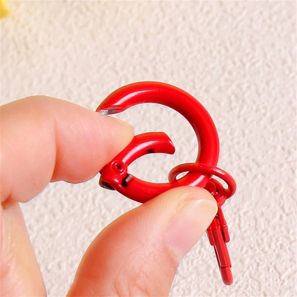 5/10/30pcs Lobster Clasp Key Rings - Colored Spring Buckle Hooks for DIY Jewelry, Keychains & Bag Accessories