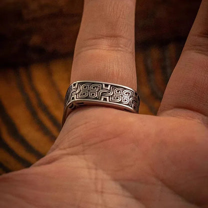 Irish Celtic Knot Square Ring – Vintage Men's Punk Hip Hop Fashion Jewelry Gift