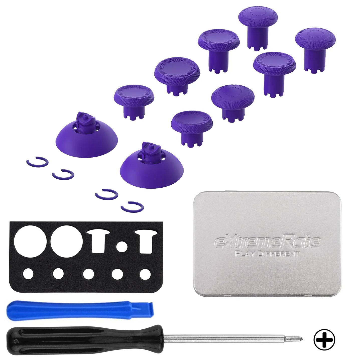 eXtremeRate ThumbsGear V3 — Interchangeable Ergonomic Replacement Thumbsticks for PS5 & PS4 Controllers