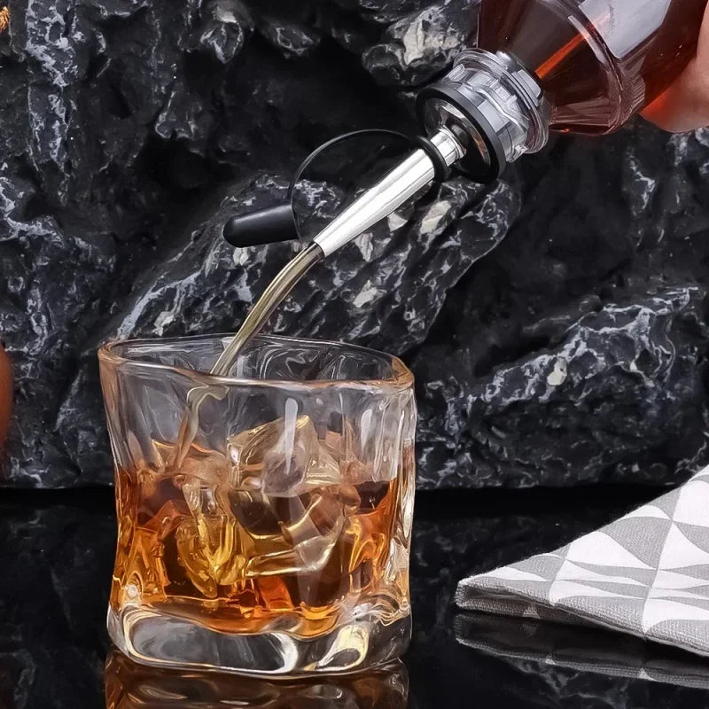 Wine Bottle Stopper & Pourer - Leak-Proof Liquor Dispenser, Sauce Nozzle & Bottle Cap Tool