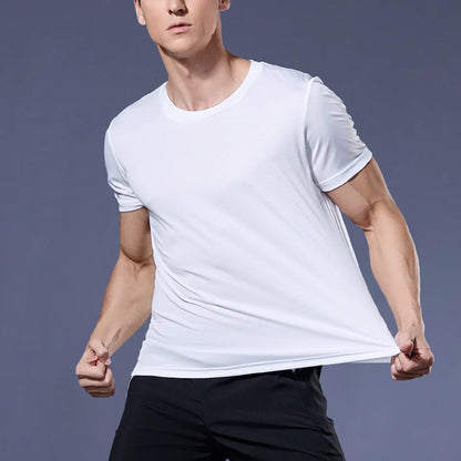 Men's Quick-Dry Sports T-Shirt - Lightweight Short Sleeve Running & Gym Fitness Top