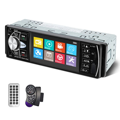 HIPPCRON 1DIN Car Stereo Radio 4.1 Inch MP5 Player - Bluetooth 5.0 FM USB Multimedia Player with Rear View & Steering Wheel Control