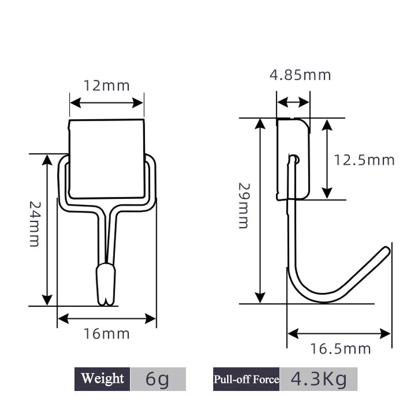 50PCS Strong Magnetic Hooks — Multi-Purpose Home, Kitchen & Bathroom Storage Hangers
