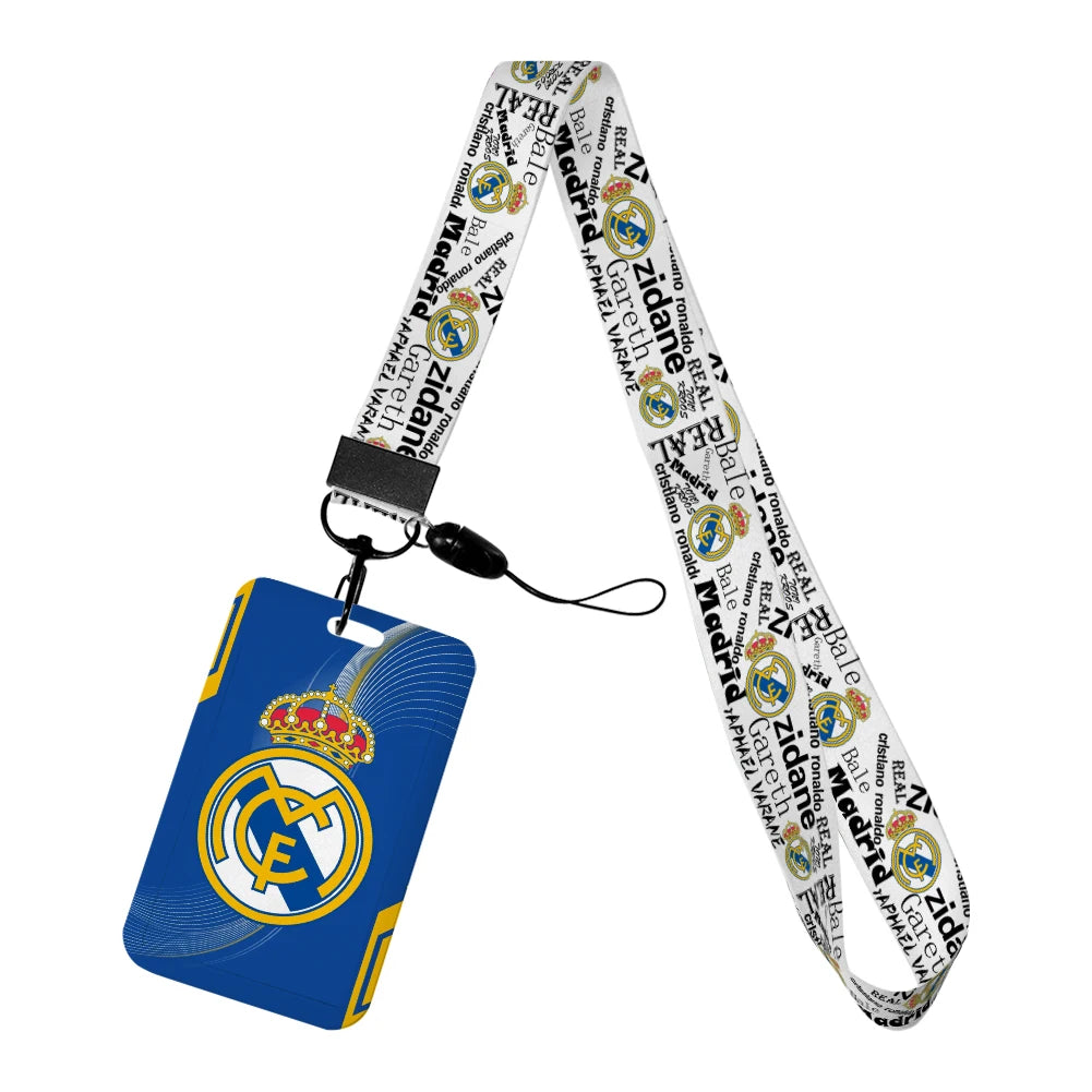 Spanish Football Neck Strap Lanyard – Cartoon Badge Holder ID Card for Kids, Students, Girls & Boys Gift