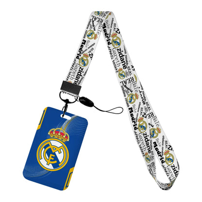 Spanish Football Neck Strap Lanyard – Cartoon Badge Holder ID Card for Kids, Students, Girls & Boys Gift