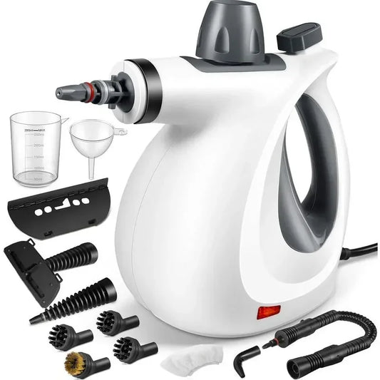 Pressurized Handheld Multi-Surface Steam Cleaner – 12-Piece Accessory Kit, Multi-Purpose Natural Steamer