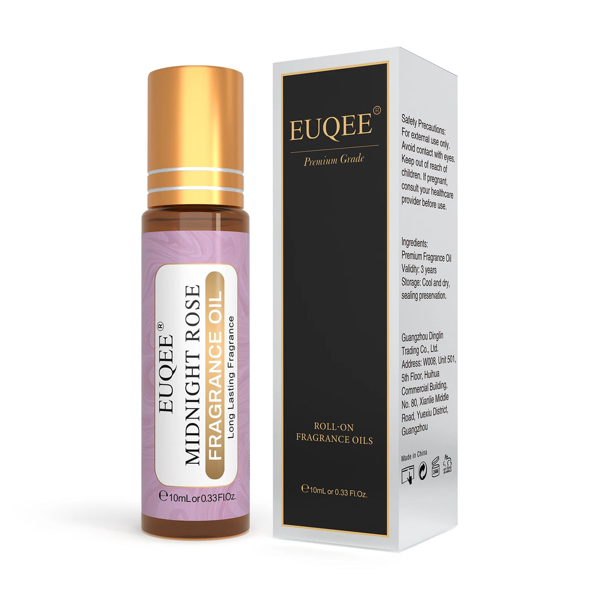 EUQEE 10ml Women's Roller Fragrance Oil - Coconut, Vanilla & Floral Aroma Scent Oil
