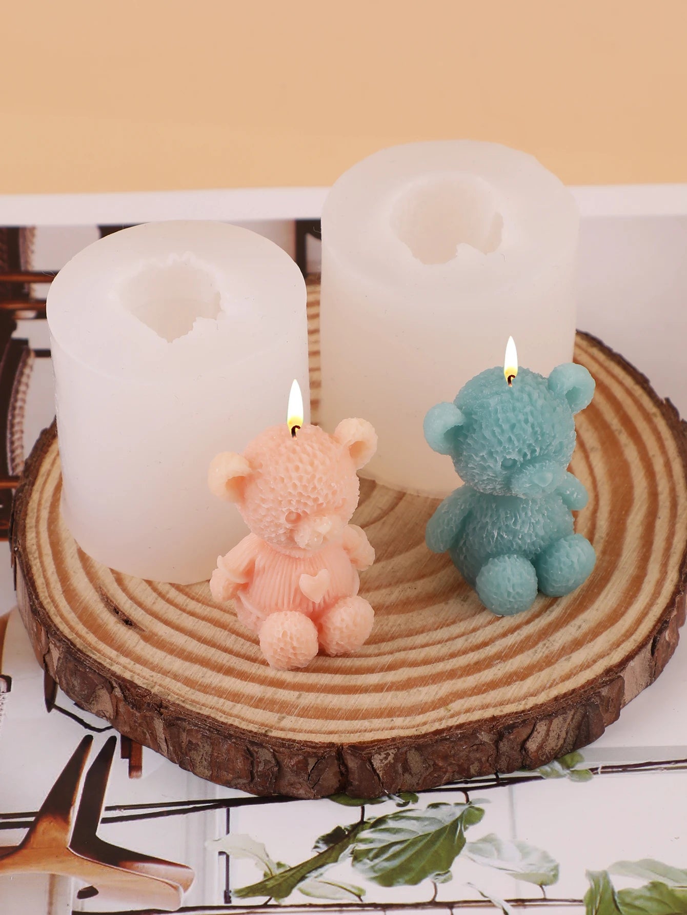 Cute Little Bear Silicone Mold – DIY Candle, Gypsum & Ornament Mold