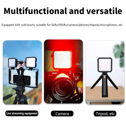 Mini RGB Hot Boot Fill Light - Portable LED Photography & Beauty Light with Adjustable Settings for Mobile Camera & Live Streaming