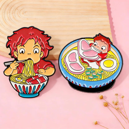 Cute Anime Enamel Pin Set - 2PCS Brooch Badges for Backpacks, Hats, Lapels & Cosplay Accessories