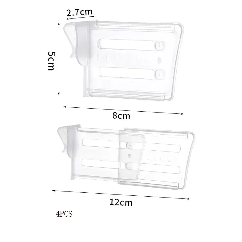 4PCS Adjustable Refrigerator Door Dividers – Expandable Side Shelf Partition for Kitchen Bottle & Food Organization
