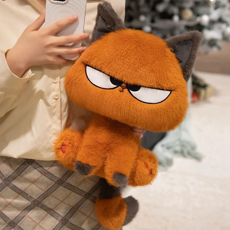 25CM Cute Orange Cat Plushie – Soft Kawaii Stuffed Animal Toy for Kids, Birthday & Halloween Gift