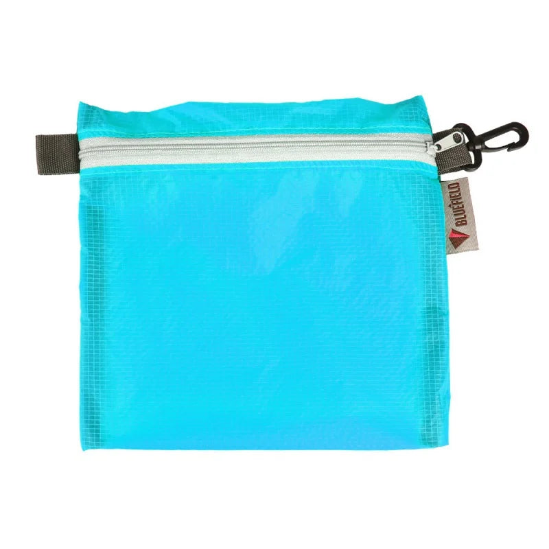 Waterproof Nylon-Silicon Hook Pouch — Portable Zipper Organizer for Camping, Hiking & Travel Storage