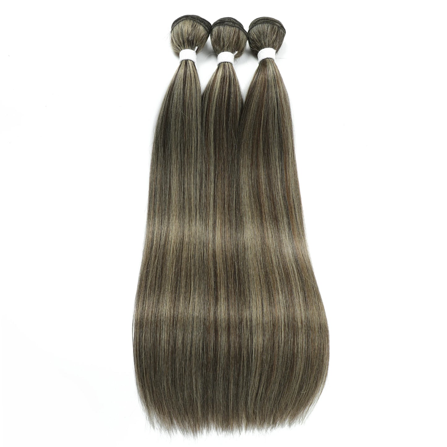 26" Ombre Straight Synthetic Hair Extensions – Smooth Weaving, Full Blue Hair Bundles from Root to End