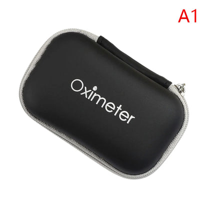 Hard EVA Portable SpO2 Finger Pulse Oximeter Carrying Case – Zipper Storage Bag for Earphones, Data Cable, and Travel