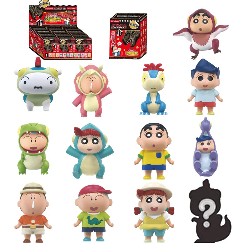 Crayon Shin-Chan Anime Blind Box Figures — Dinosaur Diary Baby Rice Grains Doll, Creative Collectible Toy for Kids & Gifts