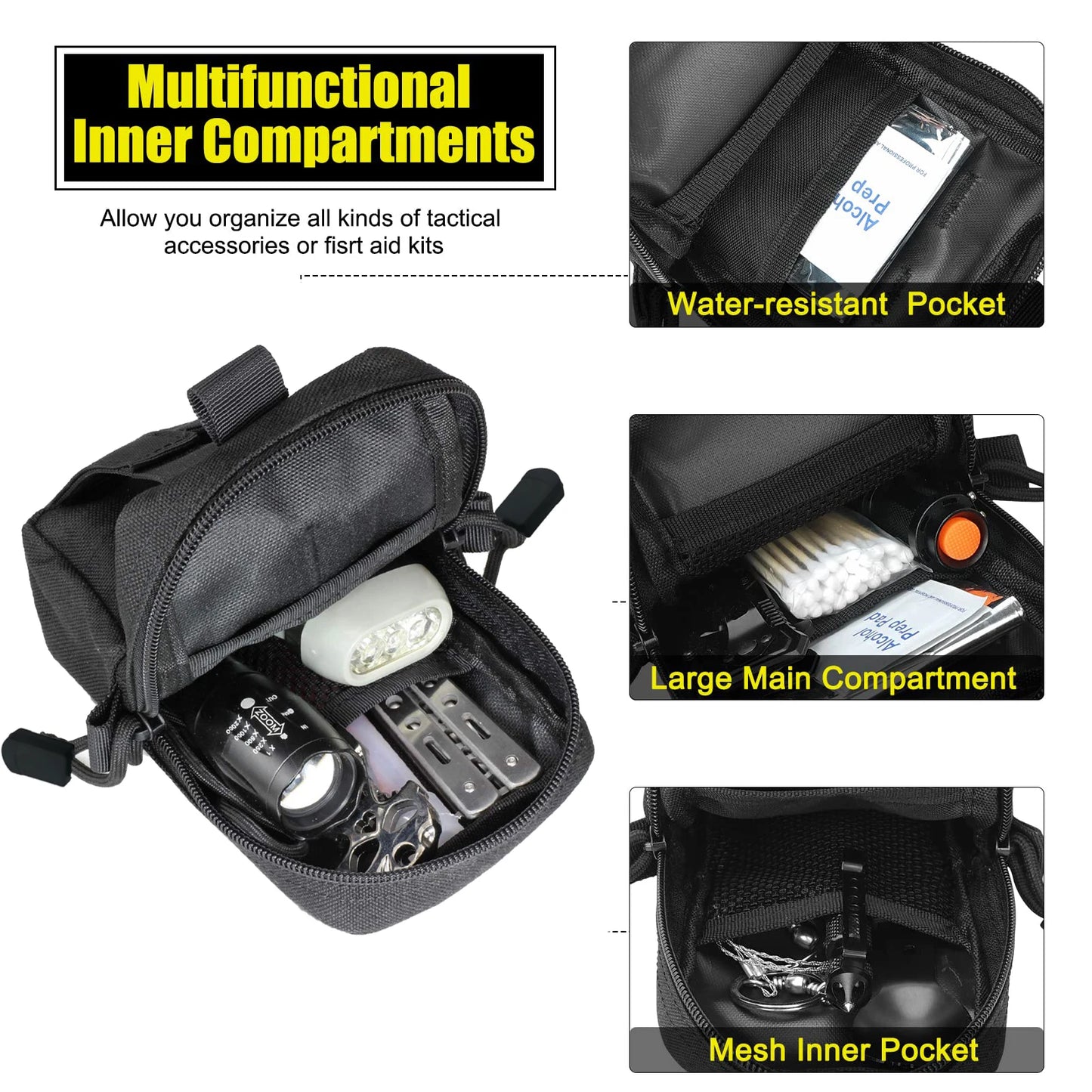 Tactical Molle Waist Bag: Military Outdoor Men's EDC Tool Organizer - Utility Gadget Vest Pack with Mobile Phone Case