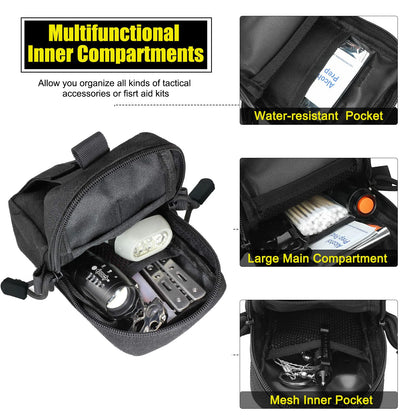 Tactical Molle Waist Bag: Military Outdoor Men's EDC Tool Organizer - Utility Gadget Vest Pack with Mobile Phone Case