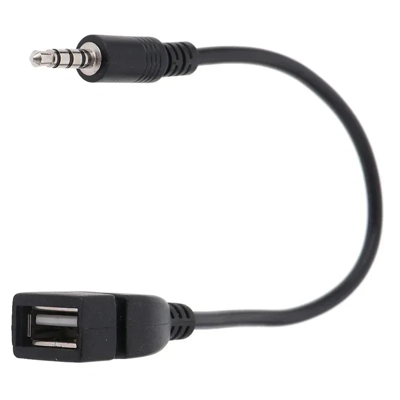 3.5mm AUX to USB Audio Cable - Car Music & Headphone Converter for Car Electronics