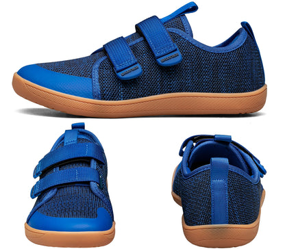 Kids Barefoot Sneakers – Breathable Wide Toe Knitted Mesh Shoes for Boys & Girls, Non-Slip Fashion Walking Cross Trainers
