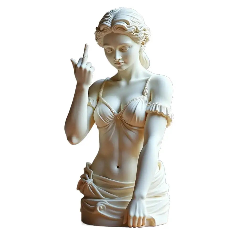 Vienna Goddess 3D Resin Statue — Funny Venus Figurine with Attitude, Home Decor Bust & Plaster Craft Sculpture