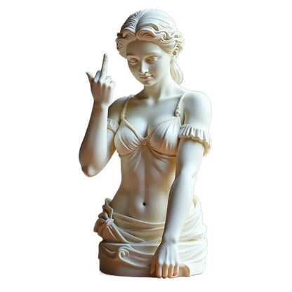 Vienna Goddess 3D Resin Statue — Funny Venus Figurine with Attitude, Home Decor Bust & Plaster Craft Sculpture
