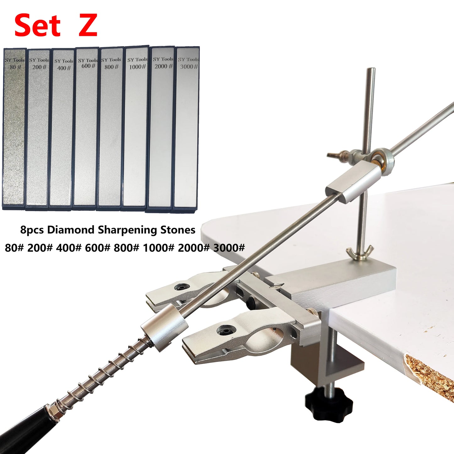 S09 Professional Fixed Angle Knife Sharpener – Apex Knife Sharpening System with Diamond Stones Set for Kitchen Tools