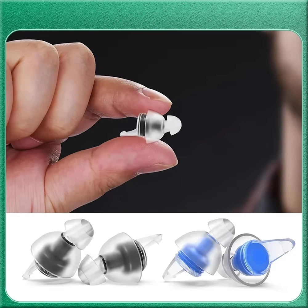 HUAK High Fidelity Silicone Ear Plugs - Reusable Noise Reduction for Sleep, Study, Work, Music, Motorcycle & Swimming